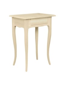 MOBILI 2G - Tavolino porta telefono 1 cassetto Legno grezzo 57x39x78