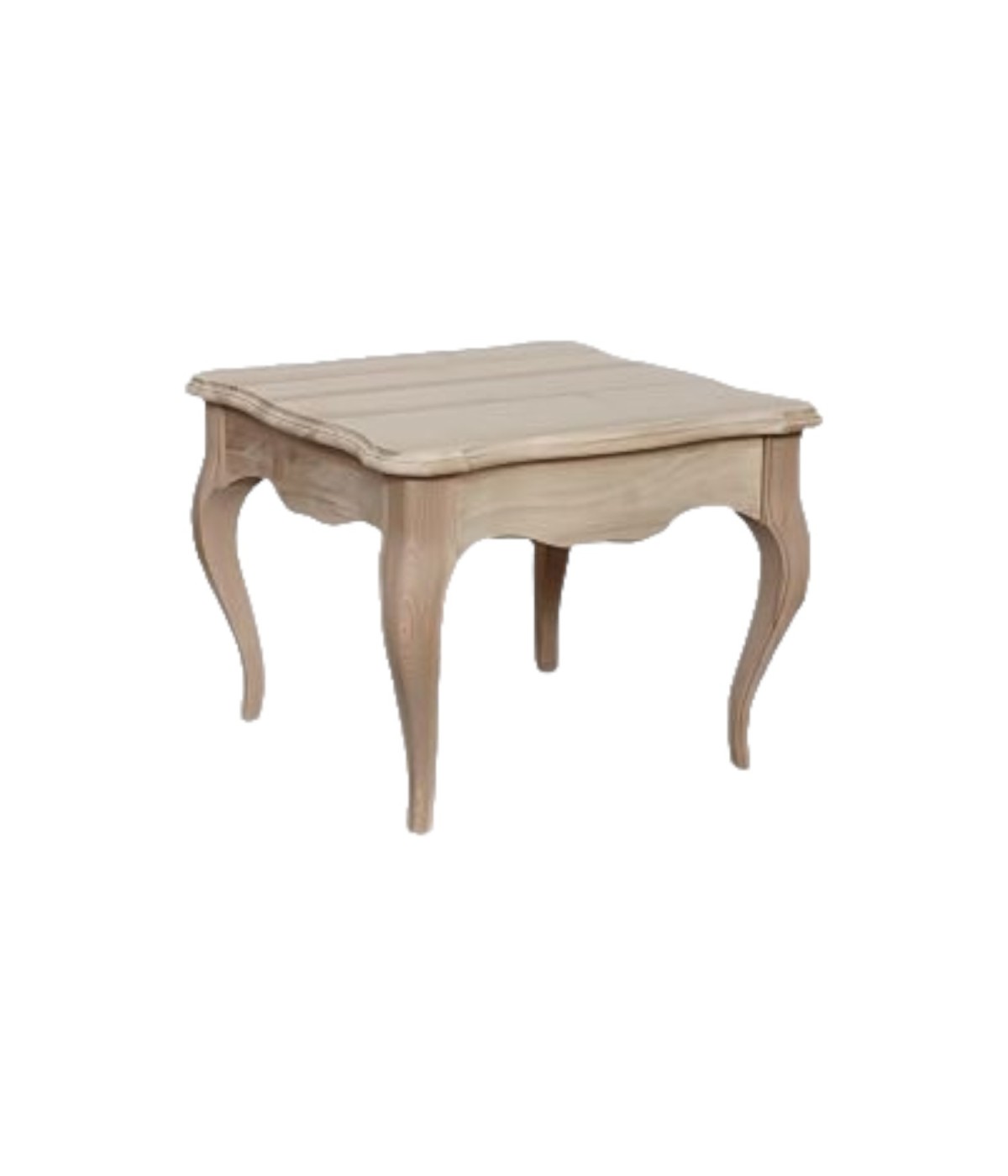 MOBILI 2G - Tavolino quadrato 1 cassetto Legno grezzo 65x65x49 vista frontale