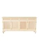 MOBILI 2G - Credenza 4 porte 4 cassetti Legno grezzo 205x45x98 vista frontale