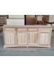 MOBILI 2G - Credenza 4 porte 4 cassetti Legno grezzo 220x46x96 VISTA FRONTALE