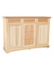 MOBILI 2G - Credenza 2 porte 6 cassetti Legno grezzo 170x46x116 vista frontale