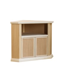 MOBILI 2G - Porta tv ad angolo 2 porte Legno grezzo 72x63x80 vista frontale