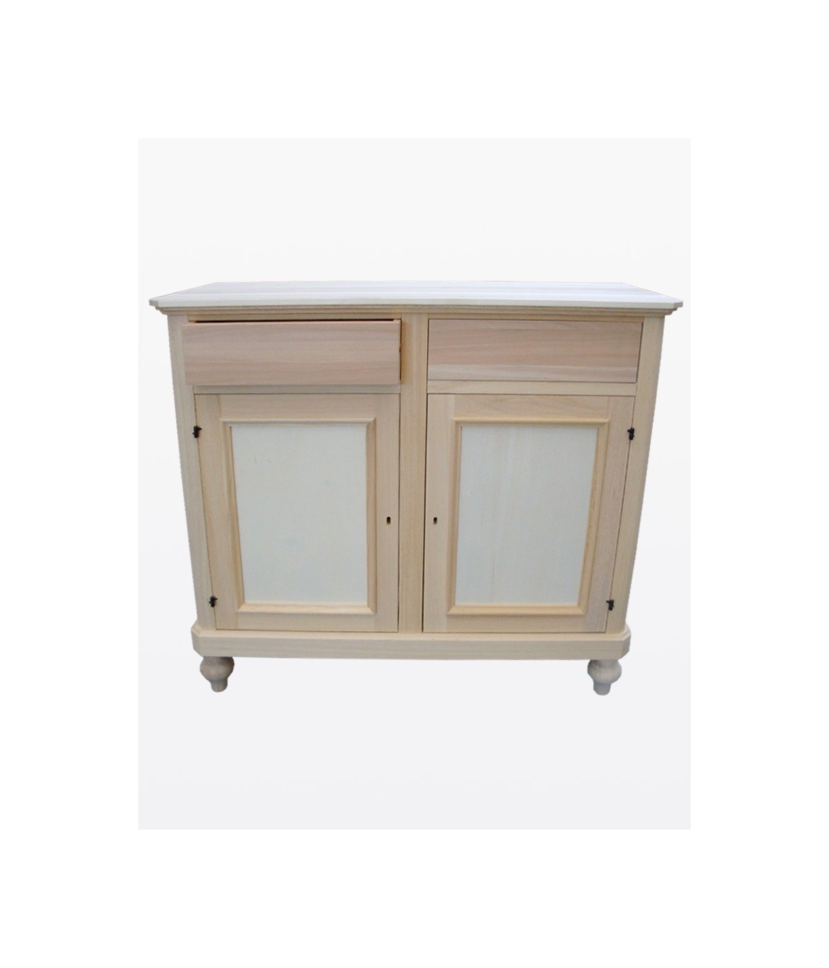 MOBILI 2G - MADIA CREDENZA IN LEGNO GREZZA 2 ANTE L.116 P.49 H.98