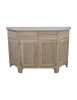 MOBILI 2G - MADIA CREDENZA IN LEGNO SCANTONATA GREZZA 4 PORTE L.158 P.48 H.102
