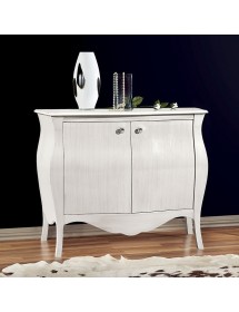 Credenza sagomata 2 porte Legno grezzo 120x54x94 (2146)