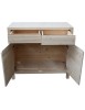 MOBILI 2G - Credenza 2 porte 2 cassetti Legno massello di abete grezzo 104x50x95 vista frontale