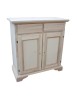 MOBILI 2G - Credenza 2 porte 2 cassetti Legno grezzo 90x40x94 vista frontale