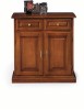 MOBILI 2G - Credenza madia classica 2 porte 2 cassetti Legno tinta noce 82x41x84 vista frontale