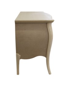 MOBILI 2G - PORTA TV IN LEGNO BOMBATO 2 CASSETTI GREZZO L.150 P.50 H.66 vista frontale