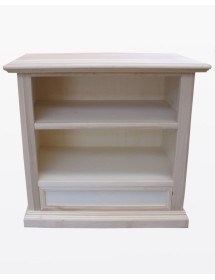 MOBILI 2G - PORTA TV IN LEGNO 1 CASSETTO GREZZO L.85 P.47 H.79 vista frontale