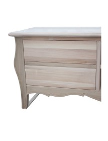 MOBILI 2G - PORTA TV  CLASSICO IN LEGNO BOMBATO 4 CASSETTI GREZZO L.182 P.50 H.61