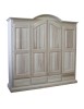 MOBILI 2G -  Armadio classico 4 porte 4 cassetti legno grezzo 234X60X230 vista frontale