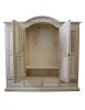 MOBILI 2G -  Armadio classico 4 porte 4 cassetti legno grezzo 234X60X230 vista frontale