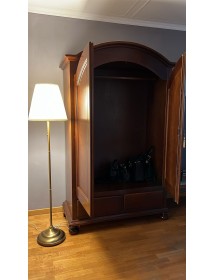 ARMADIO ARTE POVERA 2 PORTE GENDARME IN LEGNO TINTA NOCE 125x60x200...