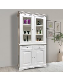 CRISTALLIERA CLASSICA GOCCIA LEGNO BIANCO 117x46x220
