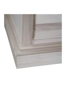 MOBILI 2G -  Armadio classico 3 porte bianco filo verde legno 185X62X220 (598) VISTA FRONTALE