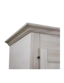 MOBILI 2G -  Armadio classico 3 porte bianco filo verde legno 185X62X220 (598) VISTA FRONTALE