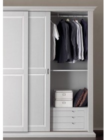 Armadio classico 2 porte scorrevoli legno grezzo 275X66X254 (2166)