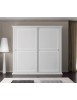 MOBILI 2G -  Armadio classico 2 porte scorrevoli legno shabby bianco 275X66X254 vista frontale