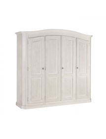 Armadio classico 4 porte legno massello abete grezzo 231X63X219 (305)