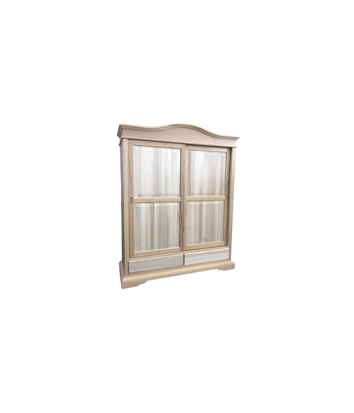 MOBILI 2G - ARMADIO CLASSICO 1 ANTA IN LEGNO MASSELLO TINTA NOCE 96X56X197