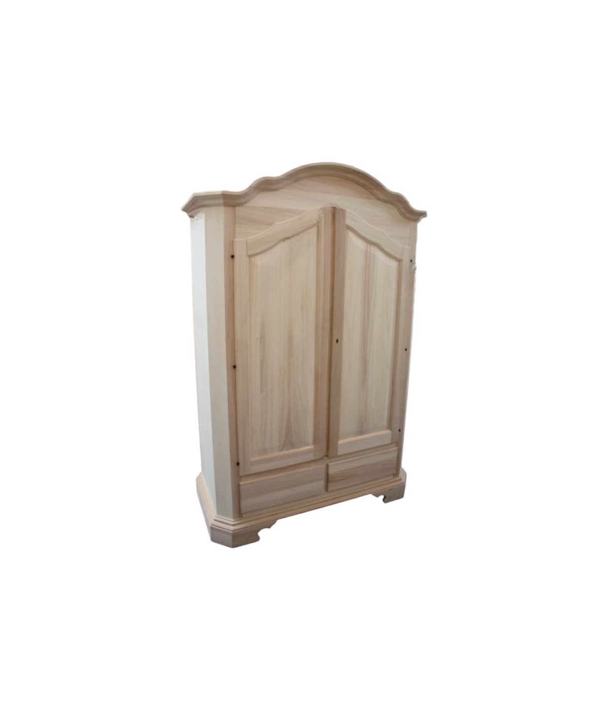MOBILI 2G - ARMADIO SAGOMATO 2 PORTE LEGNO GREZZO 138X61X200 vista frontale