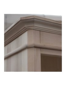 MOBILI 2G - Libreria Classica 2 Porte 2 ripiani Legno Grezzo 100X40X194 (1519)