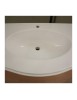 MOBILI 2G - Mobile bagno 3 cassetti bombato con lavello legno grezzo 118x55x82
