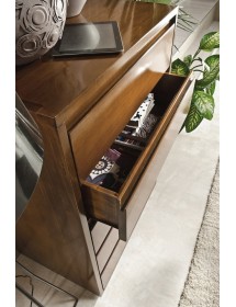 MOBILI 2G - Cassettiera Classica 7 Cassetti In Legno massello Grezzo 70x45x137 vista frontale