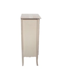 MOBILI 2G -  Cassettiera classica 7 cassetti legno grezzo 50x37x107 vista frontale