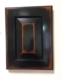 MOBILI 2G - Armadio 2 ante scorrevoli legno shabby nero consumato 122X59X200 vista frontale
