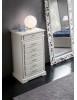 MOBILI 2G - Cassettiera classica 7 cassetti legno grezzo 71x53x117 vista frontale