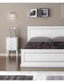 Comodino classico 3 cassetti legno grezzo 45x34x71 (3022)
