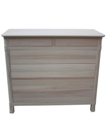 COMO' IN LEGNO 6 CASSETTI SHABBY CHIC L.121 P.53 H.104 (3200)