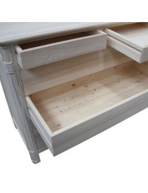 COMO' IN LEGNO 6 CASSETTI SHABBY CHIC L.121 P.53 H.104 (3200)