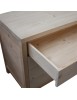 MOBILI 2G -  Cassettiera classica 4 cassetti legno massello abete grezzo 120x55x80 vista frontale