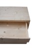 MOBILI 2G -  Cassettiera classica 4 cassetti legno massello abete grezzo 120x55x80 vista frontale