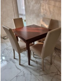 Tavolo rettangolare allungabile legno classico Noce Arte Povera 130...