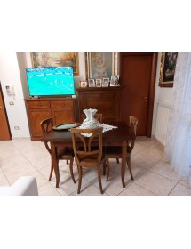 Tavolo rettangolare allungabile legno classico Noce Arte Povera 130...