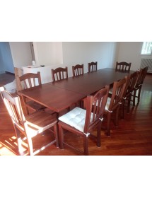 Tavolo rettangolare allungabile legno classico Noce Arte Povera 130...
