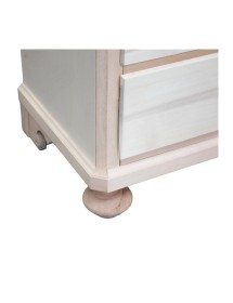 MOBILI 2G -  Cassettiera classica 5 cassetti legno grezzo 116x51x101 (452) vista frontale