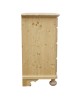 MOBILI 2G -  Cassettiera classica 5 cassetti legno massello di abete grezzo 118x52x99 vista frontale