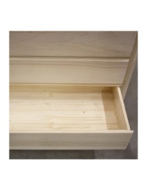 COMO' IN LEGNO 6 CASSETTI TINTA NOCE L.90 x P.45 H.88 (708)