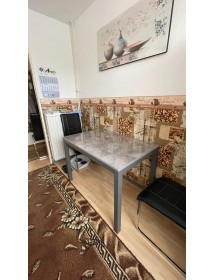   TAVOLO MODERNO GRIGIO CEMENTO ALLUNGABILE 120X80 (848)