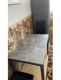  TAVOLO MODERNO GRIGIO CEMENTO ALLUNGABILE 120X80 (848)