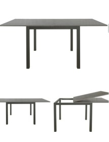   TAVOLO MODERNO GRIGIO CEMENTO ALLUNGABILE 120X80 (848)