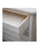MOBILI 2G -  Cassettiera classica 4 cassetti legno grezzo 150x57x97 vista frontale