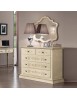 MOBILI 2G - Gruppo 1 Cassettiera 2 Comodini legno classico avorio shabby VISTA FRONTALE