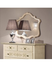 MOBILI2G - Specchiera sagomata legno shabby 92x3x84 vista frontale