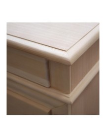 MOBILI 2G -  Cassettiera classica 5 cassetti legno grezzo 127x52x117 (3000) vista frontale